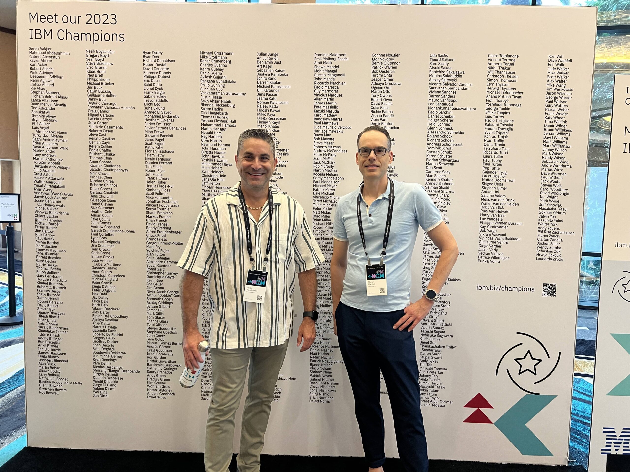 IBM Champions - Corey Mendelsohn & Shawn Mandel of NewIntelligence at the IBM TechXchange 2023
